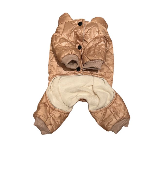Beige vinterdress til hund