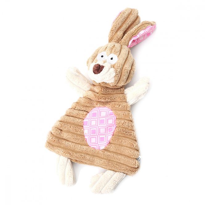 Hovedbilde Liten beige kanin hundeleke med pip og crunch