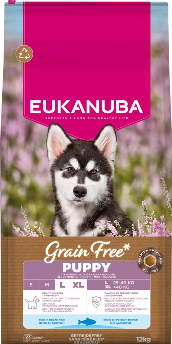 Eukanuba Puppy & Junior Large Grainfree Havfisk 12 kg