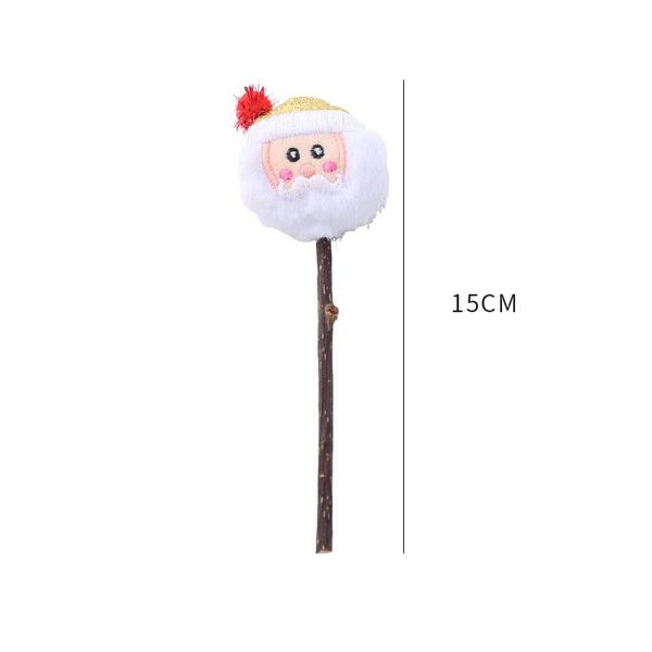 Hovedbilde Juleleke til pus - pinne med plysj julenisse