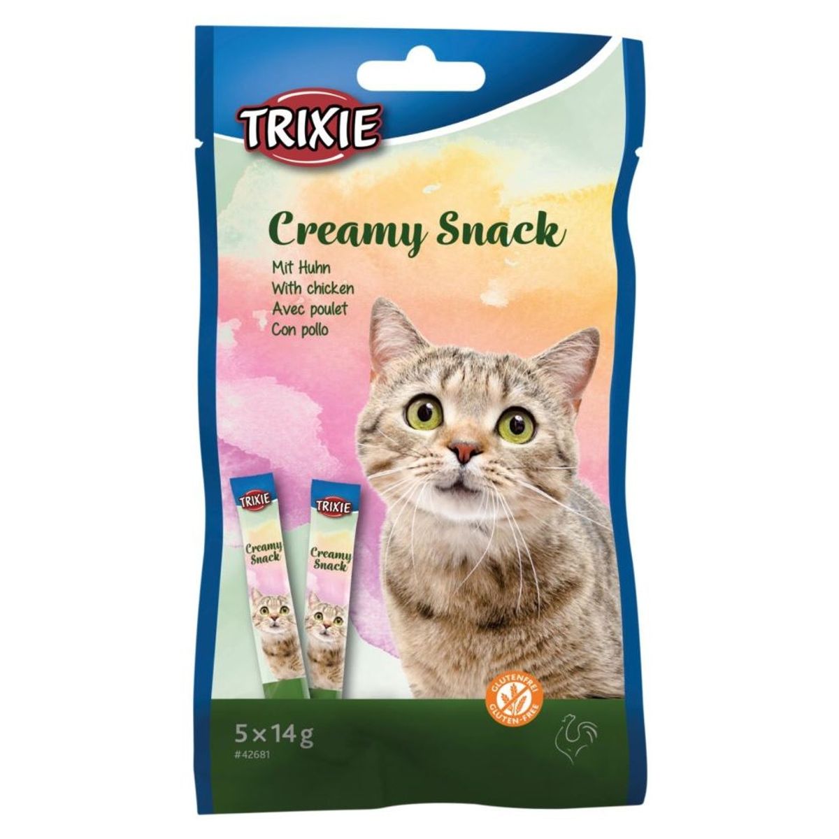 5pk creamy kattesnacks - kylling