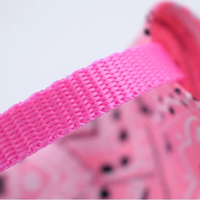 Rosa fleksibelt halsbånd med mønstret bandana