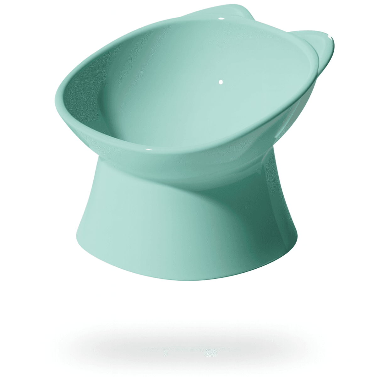 Grønn ergonomisk opphøyet designskål til katt
