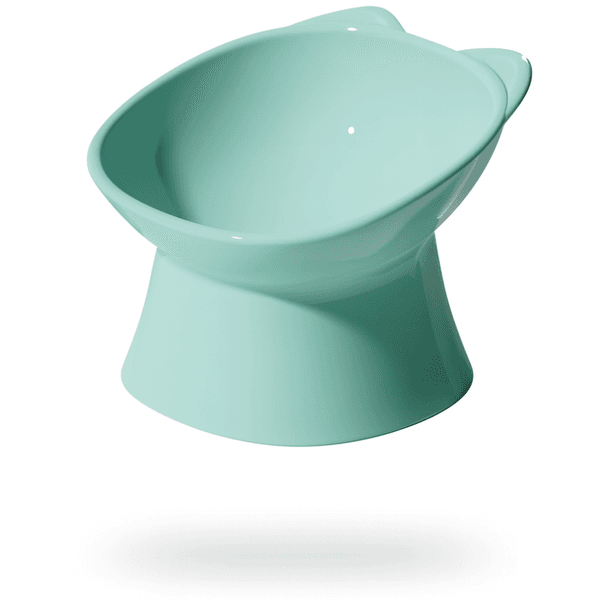 Hovedbilde Grønn ergonomisk opphøyet designskål til katt