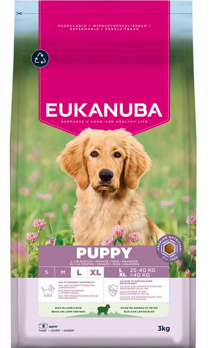 Eukanuba Puppy Large Breed Lam & Ris 3kg