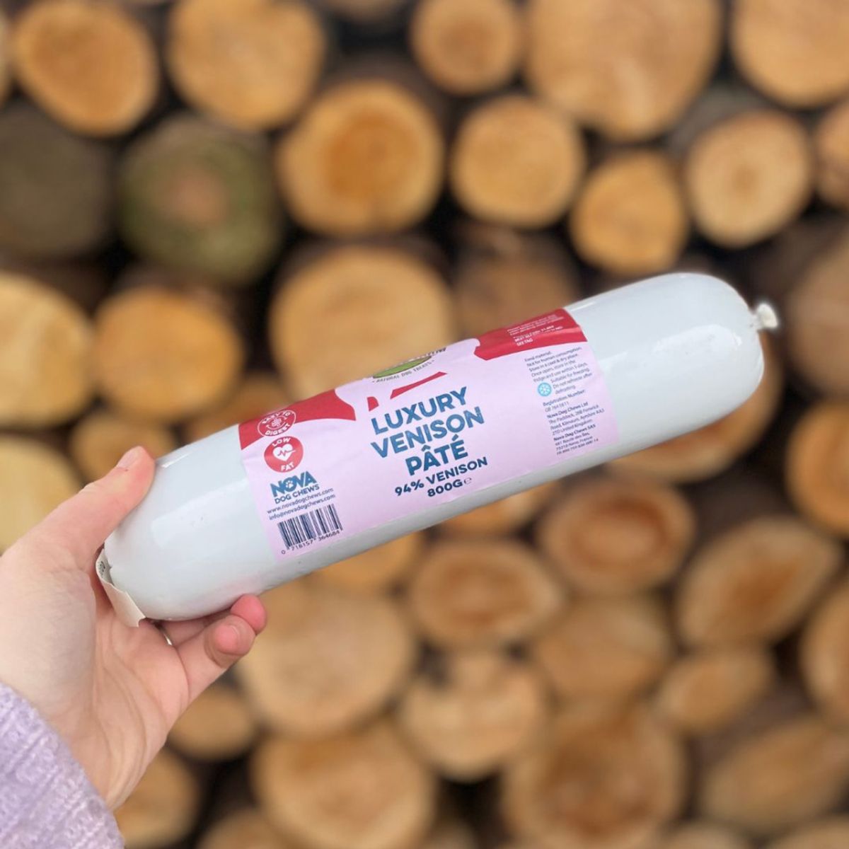 Premium Hjortepaté Hundepølse – Vill smak, ren næring 400g