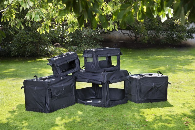  80cm XL Sort canvas hundebur