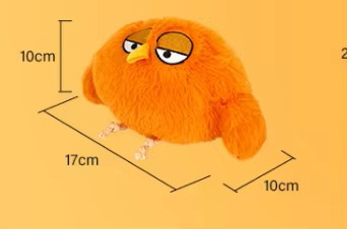 Hoppede og snakkende elektrisk hundeleke - oransj fugl