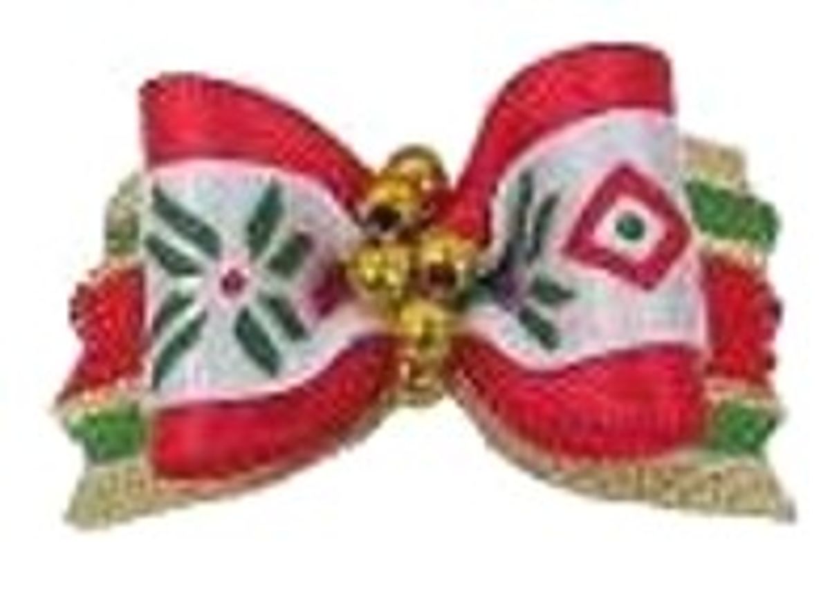 Pelssløyfe med mønster til hund