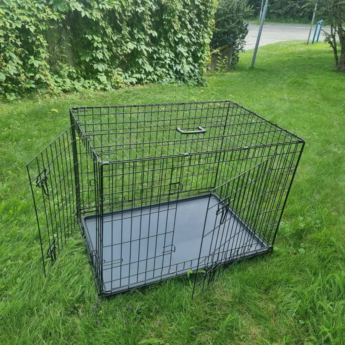 Small sammenleggbart stårlbur til hund og katt (64x48x54cm)