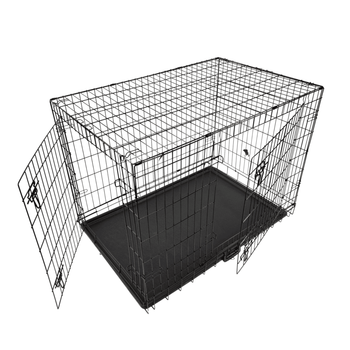 X-Large sammenleggbart stålbur til hund (109x71x79cm)