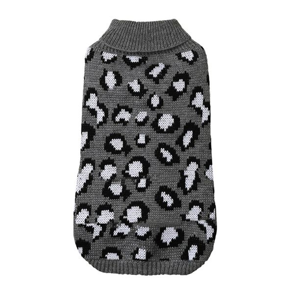 Hovedbilde Leopardmønstret strikket hundegenser