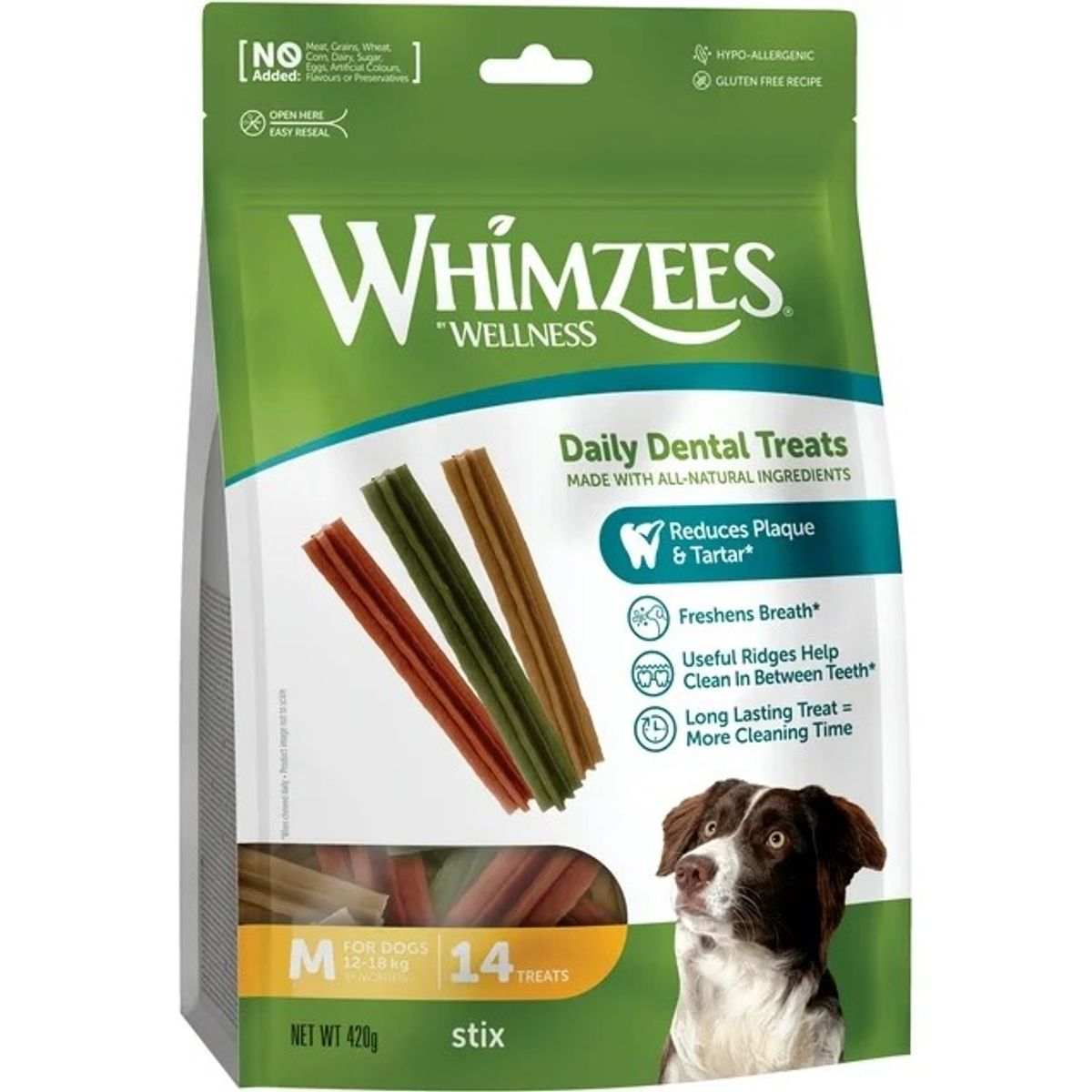 Whimzees Stix Medium, 14 stk til hund