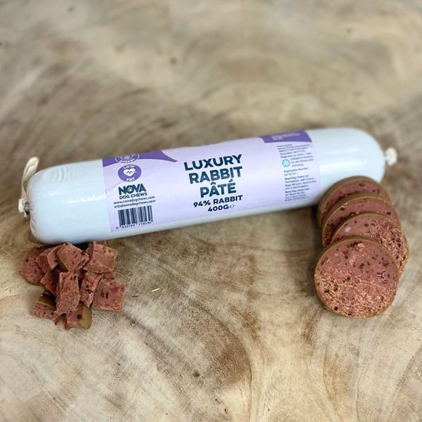 Hovedbilde Premium Kaninpaté Hundepølse – Mild, naturlig og rik på næring 400g