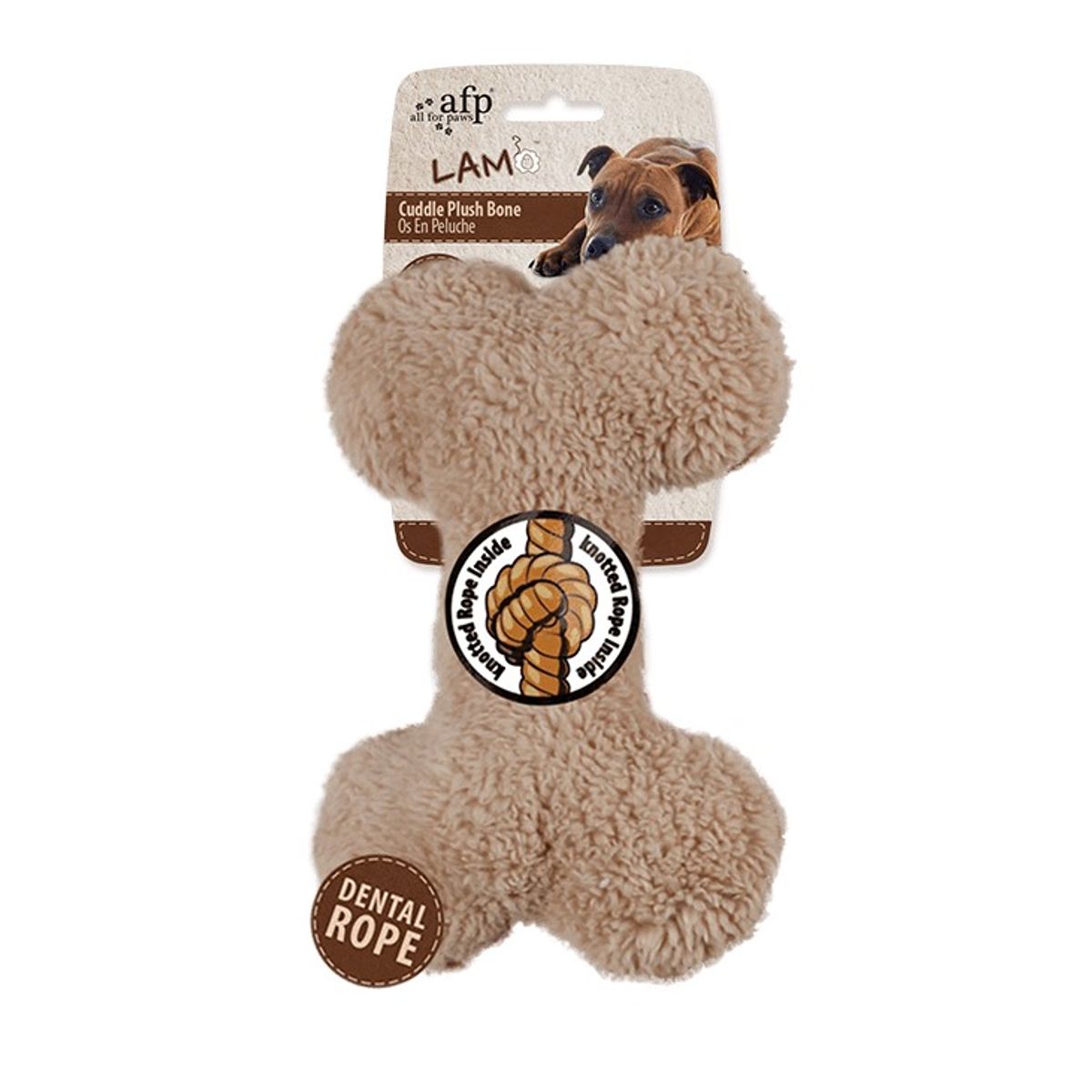 Plush hundebein med solid tauleke inni