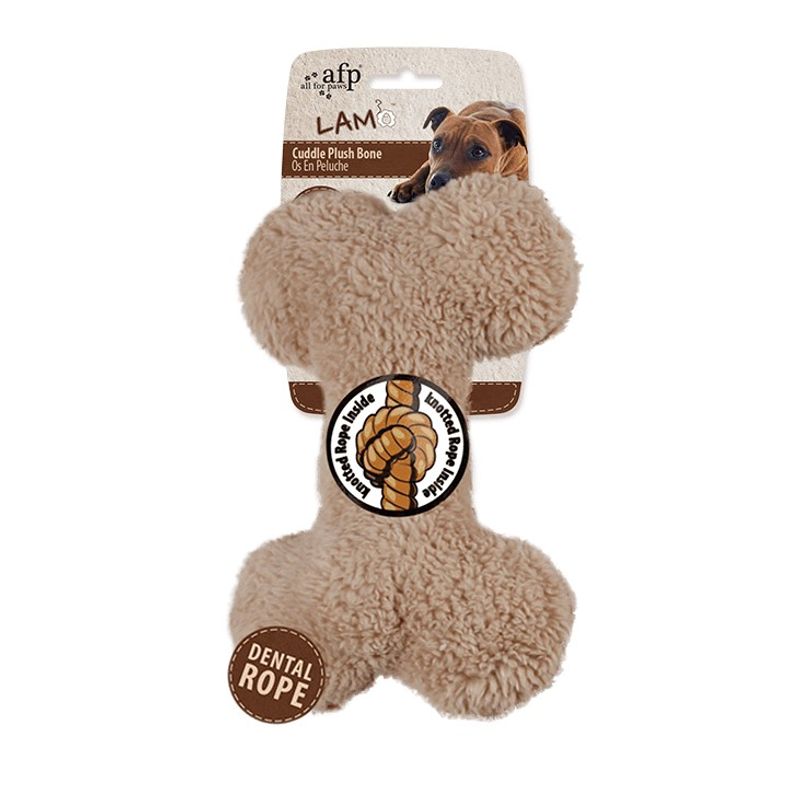 Plush hundebein med solid tauleke inni