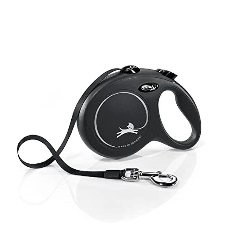 Sort Flexi New Classic hundebånd (Bånd 0-50kg)