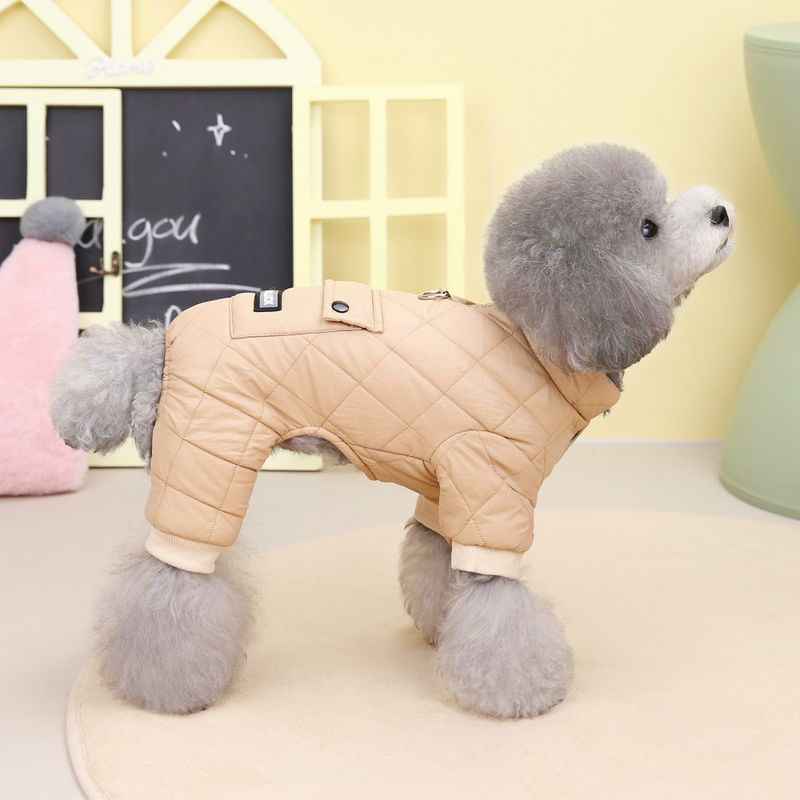 Beige vinterdress til hund
