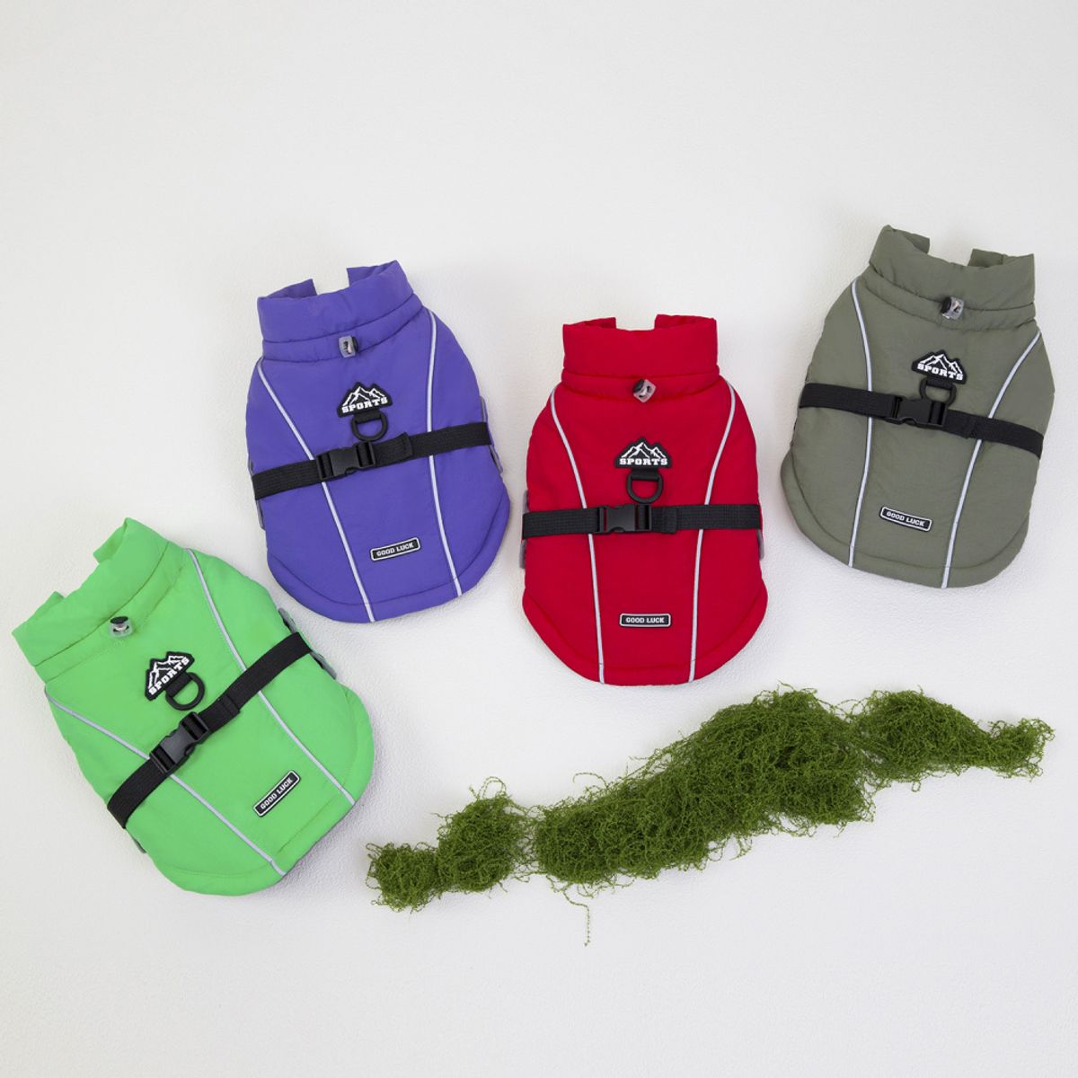 Grønt lett vattert hundedekken