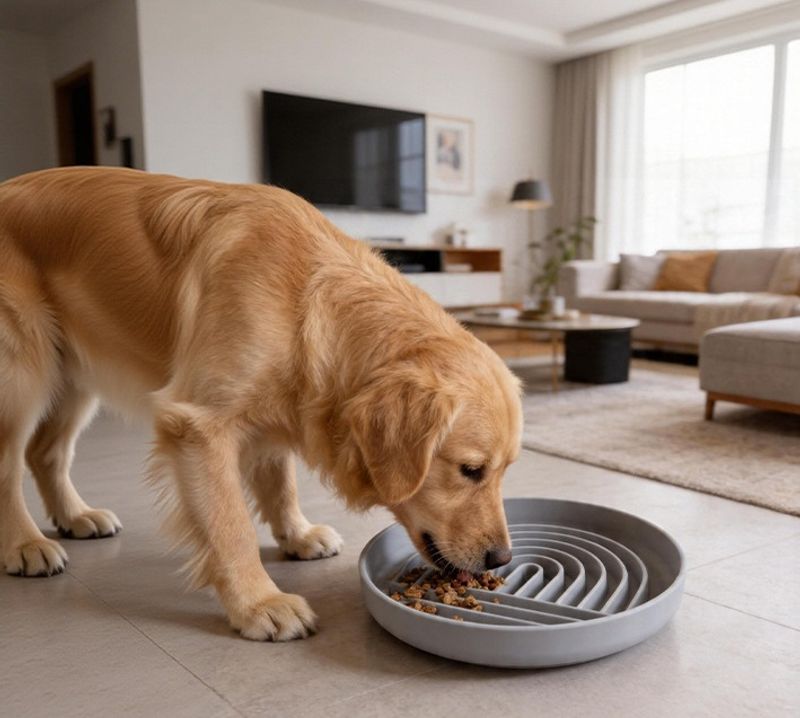 Grå regnbue slikkematte slowfeeder til hund og katt