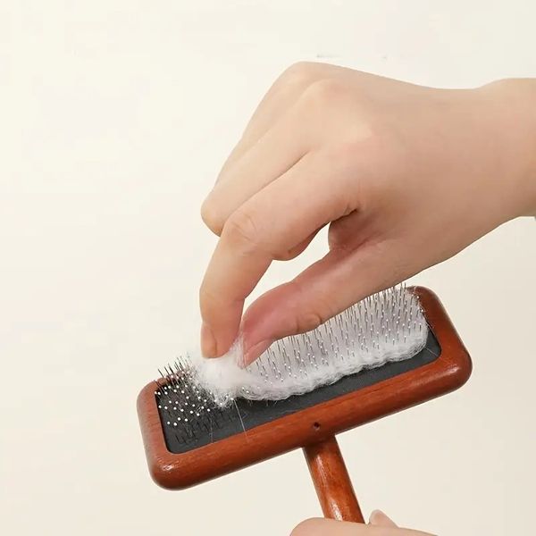 Hovedbilde Mørk tre karde til hund og katt 9,5cm