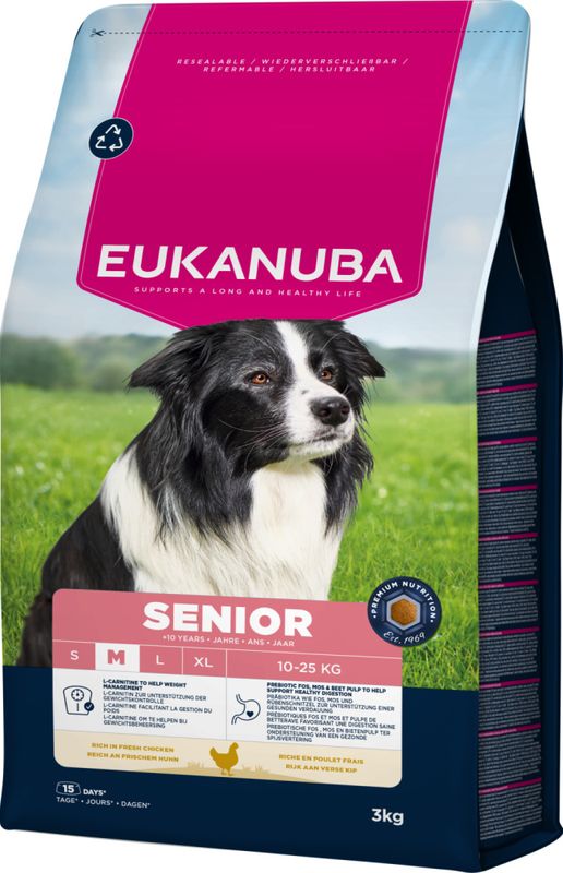 Eukanuba Senior Medium Breed kylling 3kg