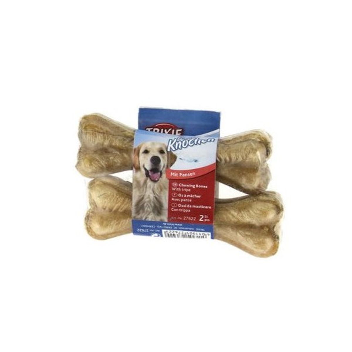 2pk Små hundebein med kalkunfyll