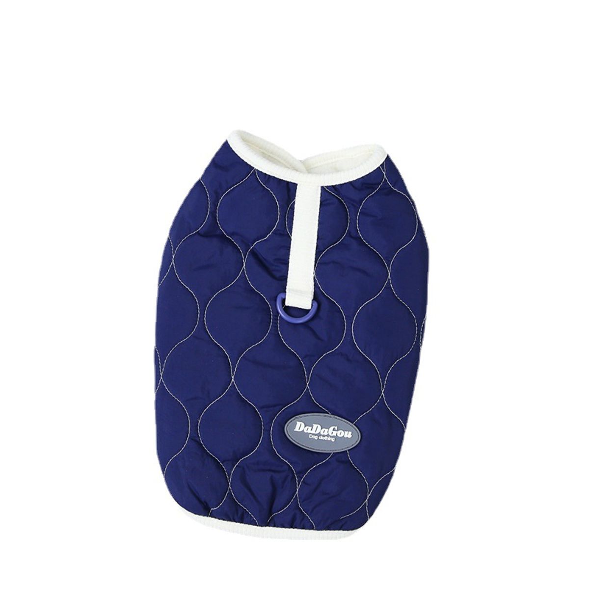 Hundevest - quiltet navy fleecejakke