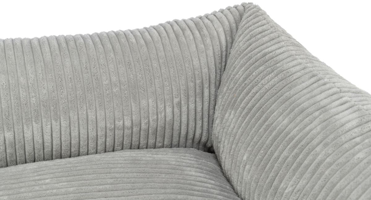 Mellomgrå ortopedisk cord hundeseng 