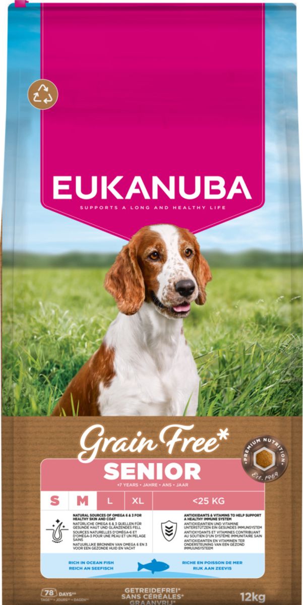 Eukanuba Senior Small/medium Grain Free Ocean Fish 12kg