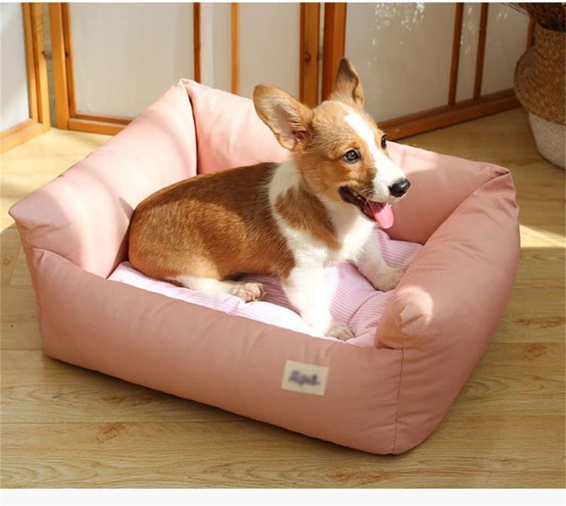 Pale pink hundeseng i to størrelser